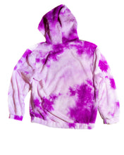 Load image into Gallery viewer, One off, purple sky puffy hoodie. Embroidered logo.
